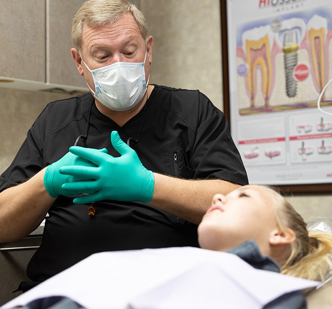 Parents and kids outside after children's dentistry visit