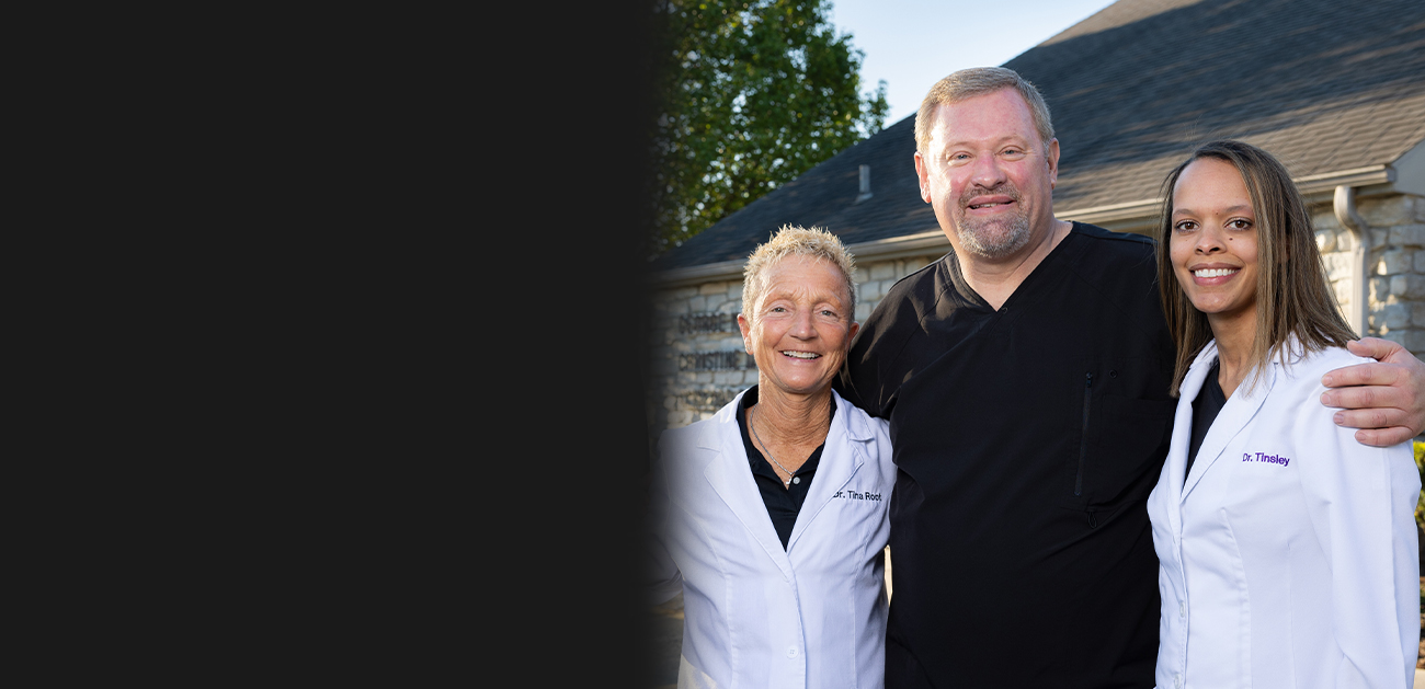 Dentist in Marion and two dental team members