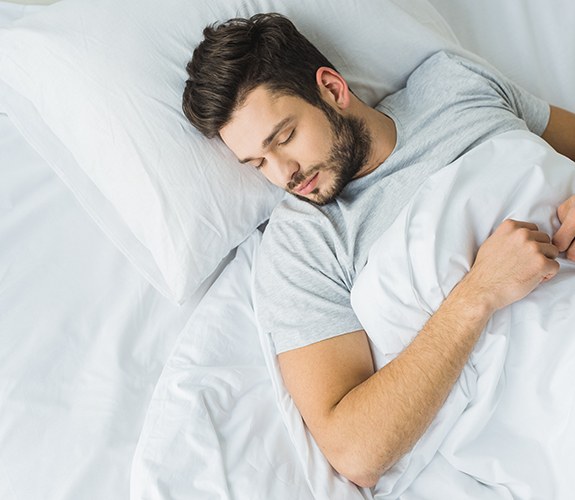 Man peacefully sleeping