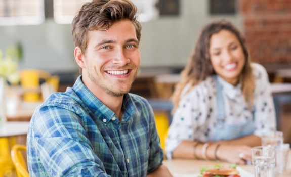 Man with attractive smile after cosmetic dentistry